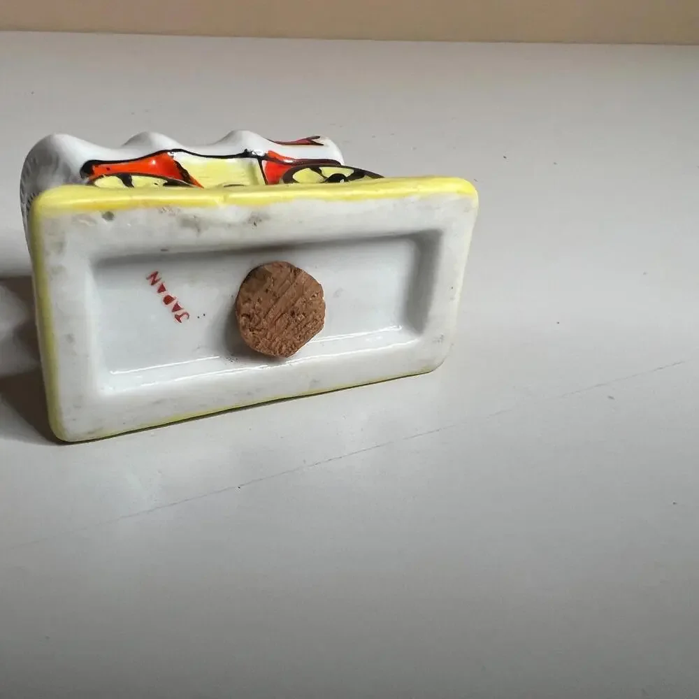 Vintage Yellow Covered Wagon Retro Western Salt &‎ Pepper Shaker Set Japan
